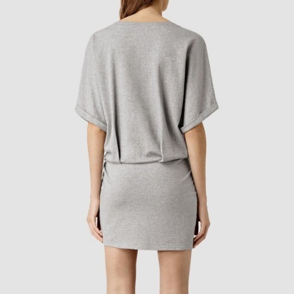 ALL SAINTS Lea Mal Dress - Washed Navy Grey - Picture 10 of 10